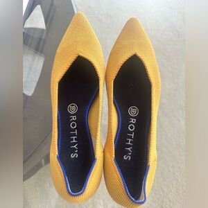 Rothy's Yellow Pointed Flats